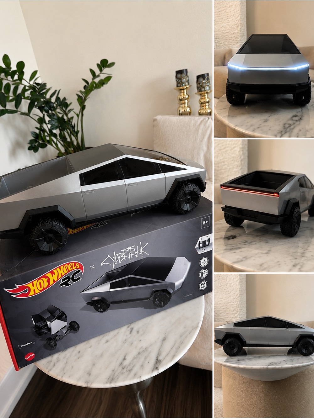 Tesla Silver RC Cybertruck Replica - Hot Wheels Collaboration